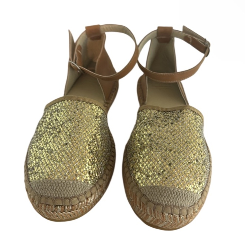 New authentic Andre Assous designer leather espadrilles sandals sz 9 display - Picture 4 of 12